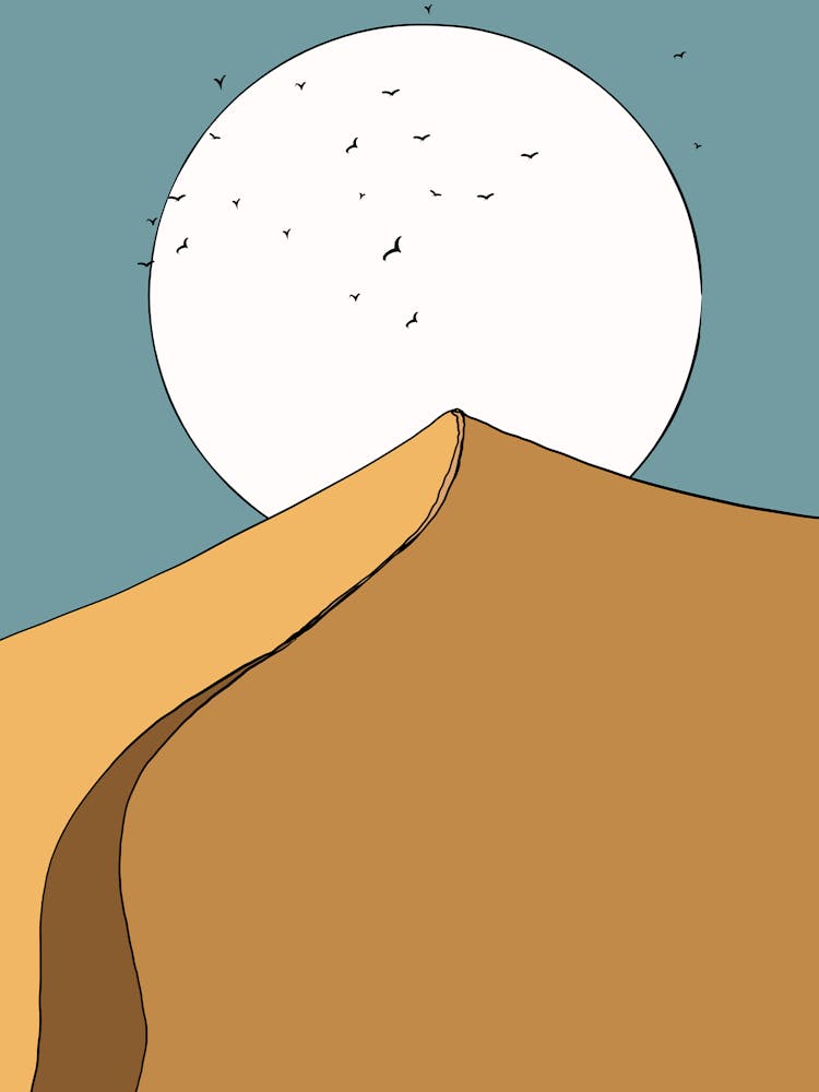 Full Moon In The Desert