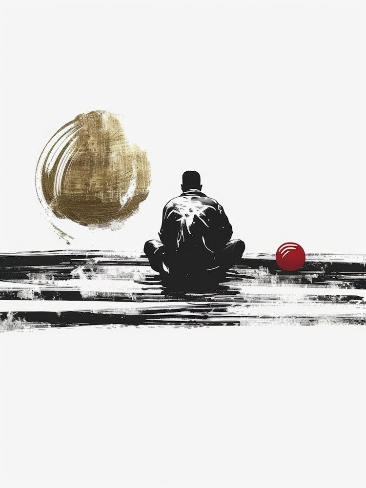 Man Sitting On A Bench 2