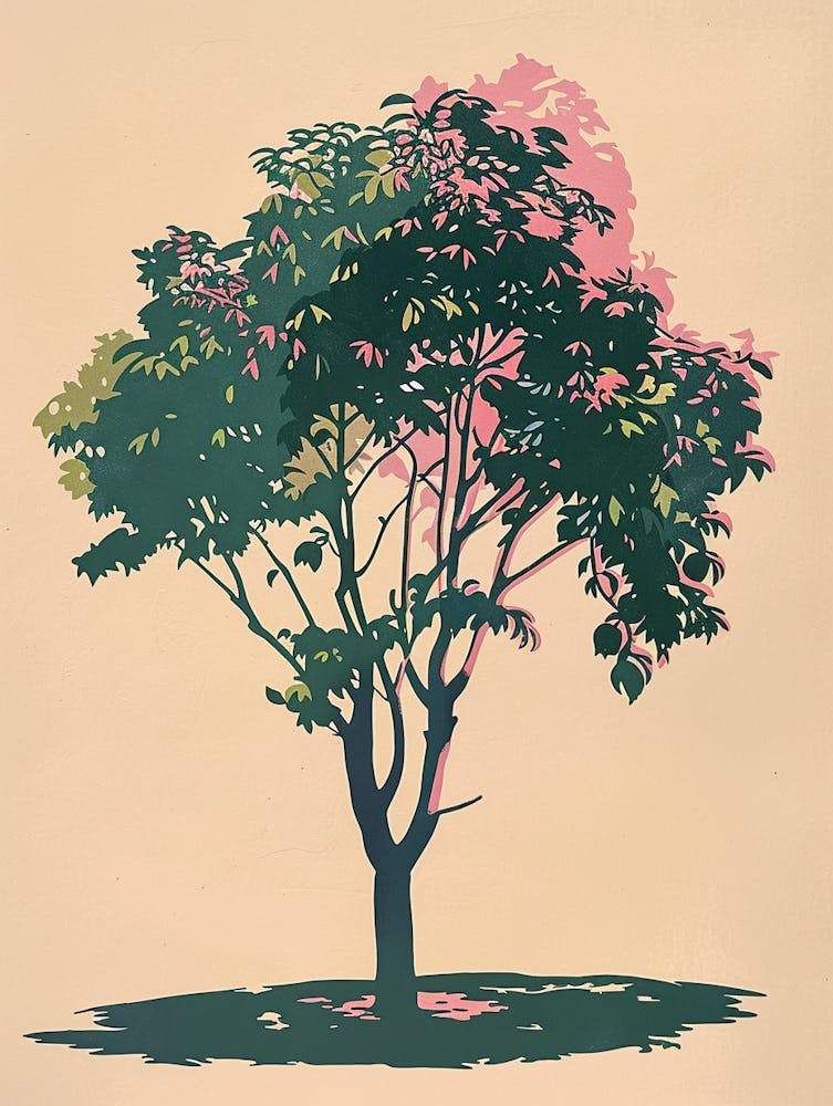 Lime Tree Colourful Illustration 2