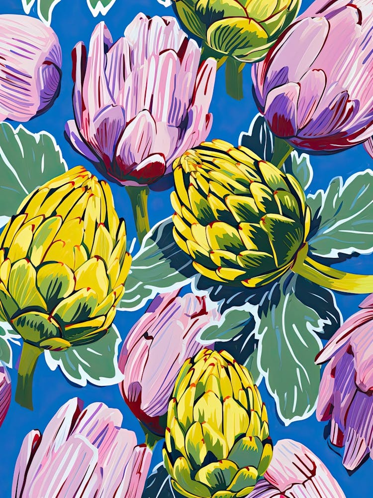Artichokes Summer Illustration 3