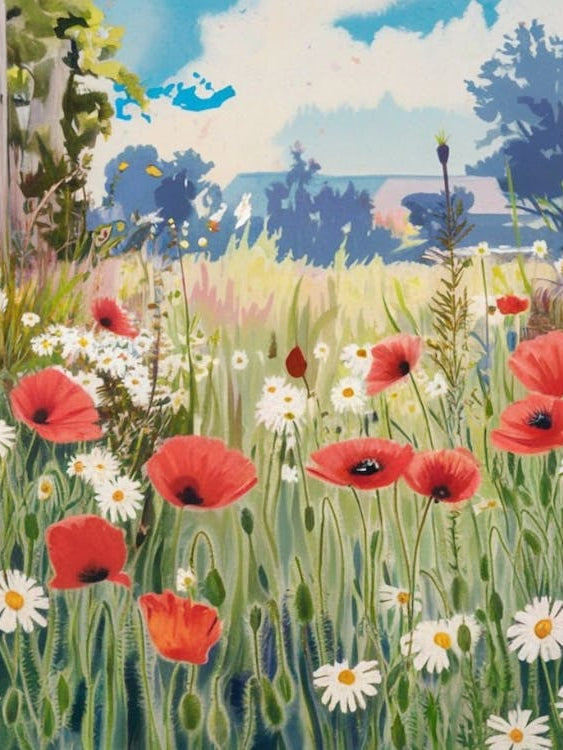 Summer Wildflower Field - Impressionistic