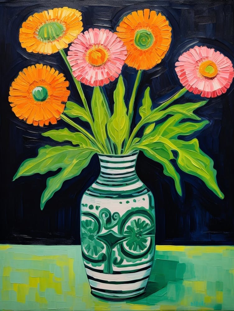 Flowers In A Vase Still Life Painting Everlasting Flower 1