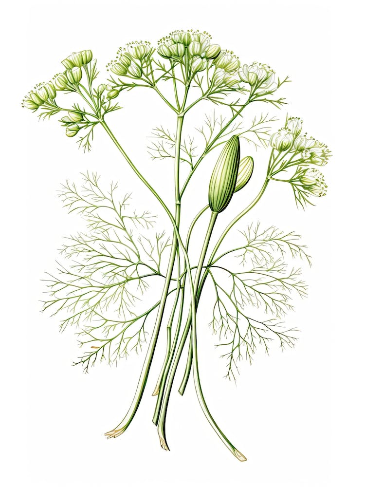 Fenchel Vintage Botanische Kräuter 1