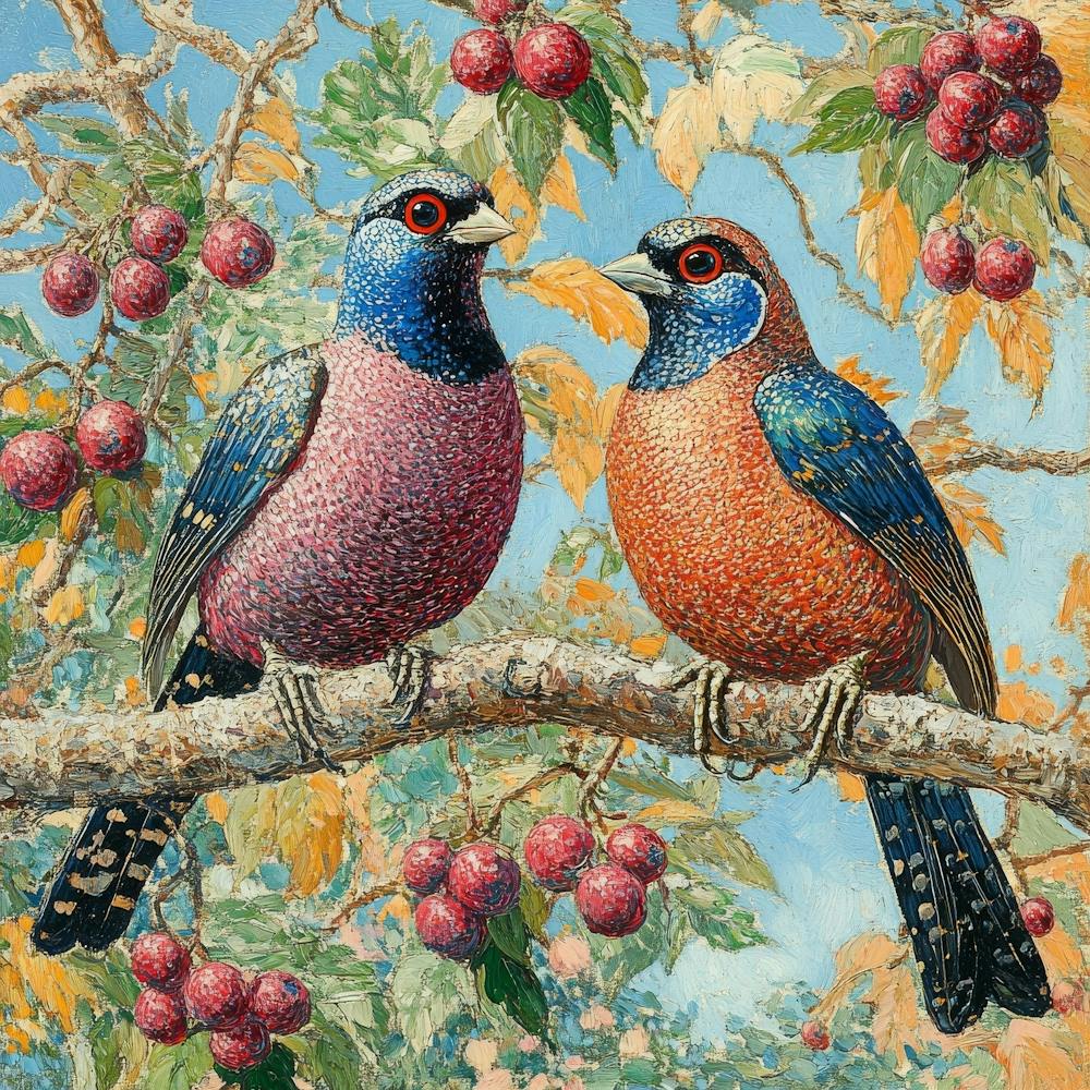Birds On A Branch Art 27