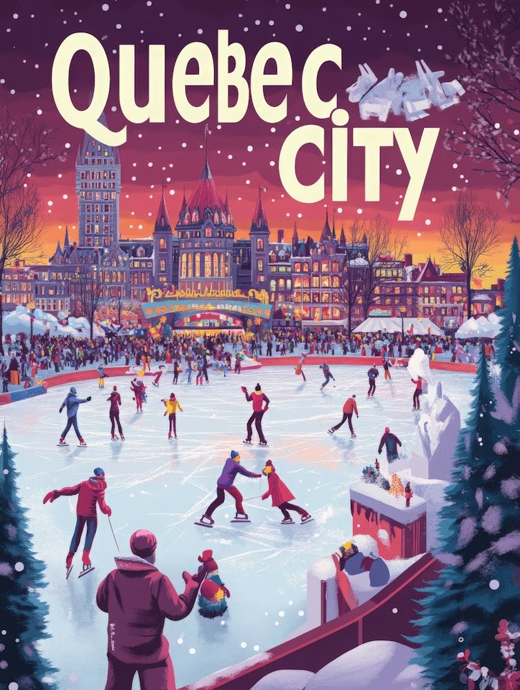 Aihrgdesign A 1970s Inspired Travel Poster For Quebec City 1