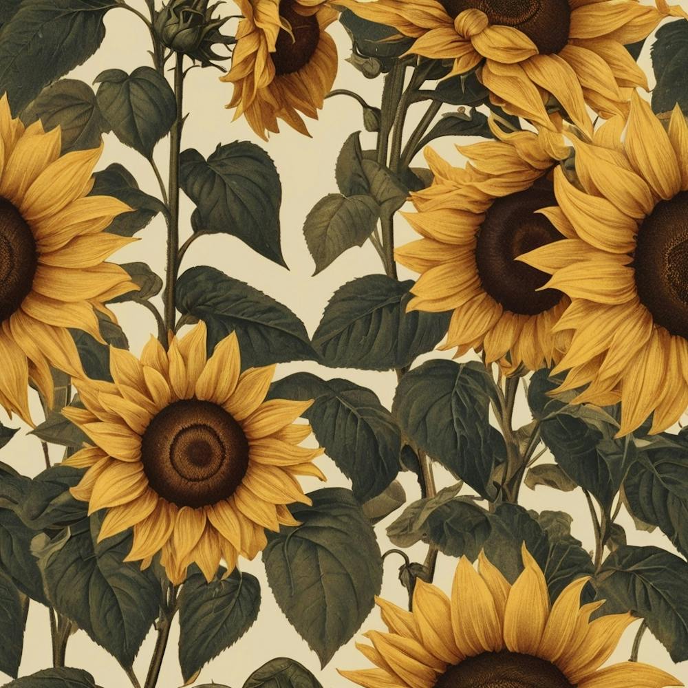 Default Default Retro Vintage Sonnenblume für verschiedene Jahreszeiten 2