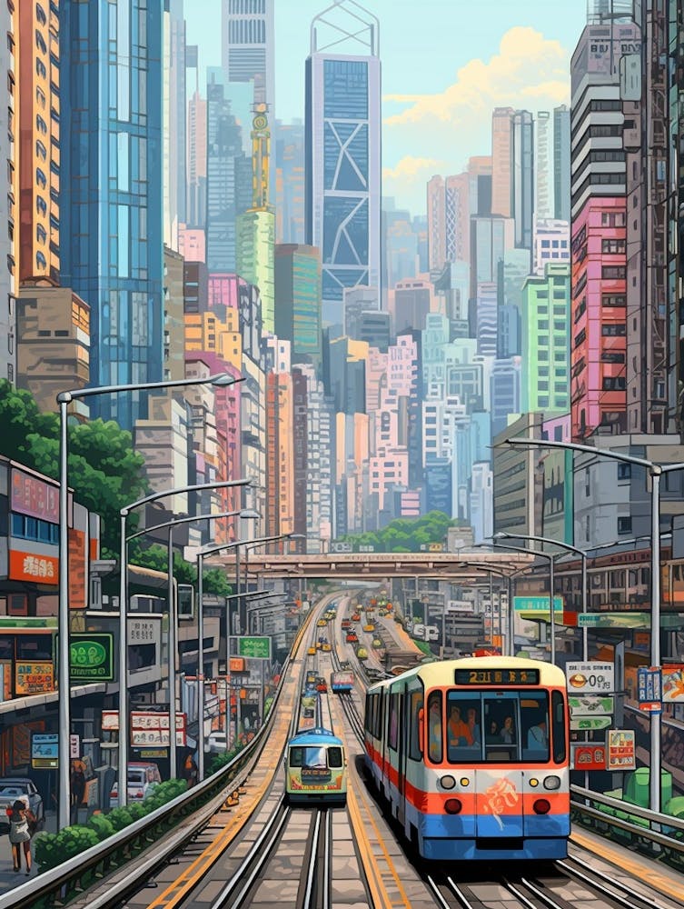 Hong Kong Pixel Art 2