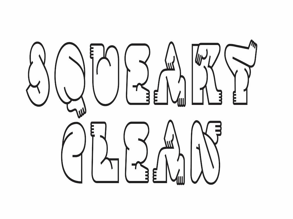 Squeaky Clean White W Black 3 4 Ratio 86
