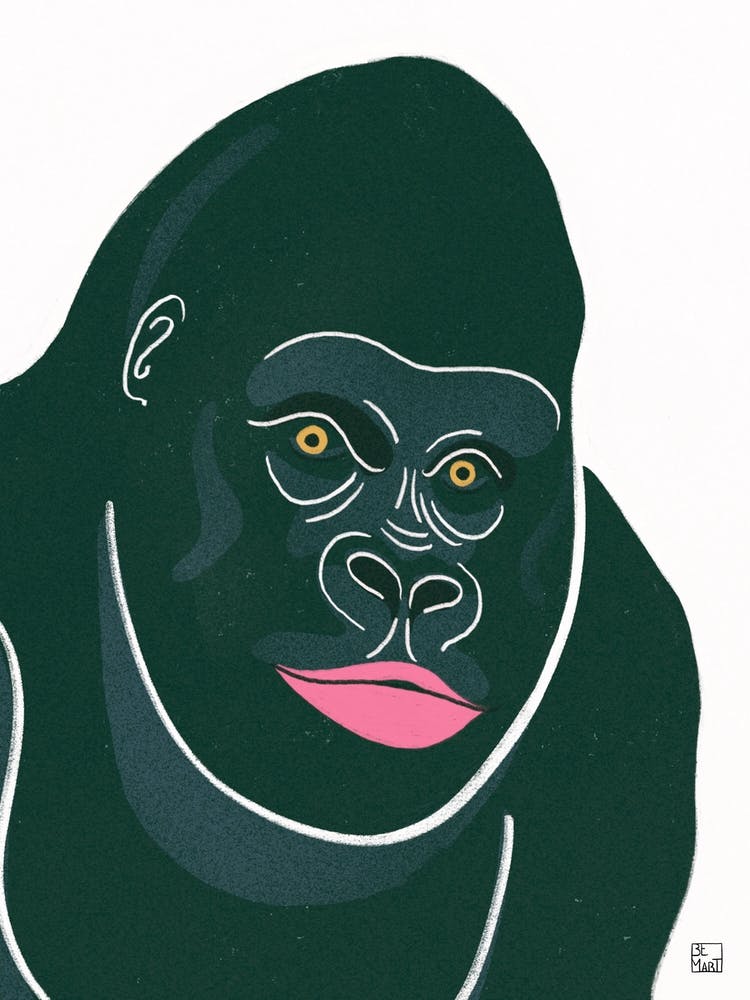 Gorilla With Green Fur