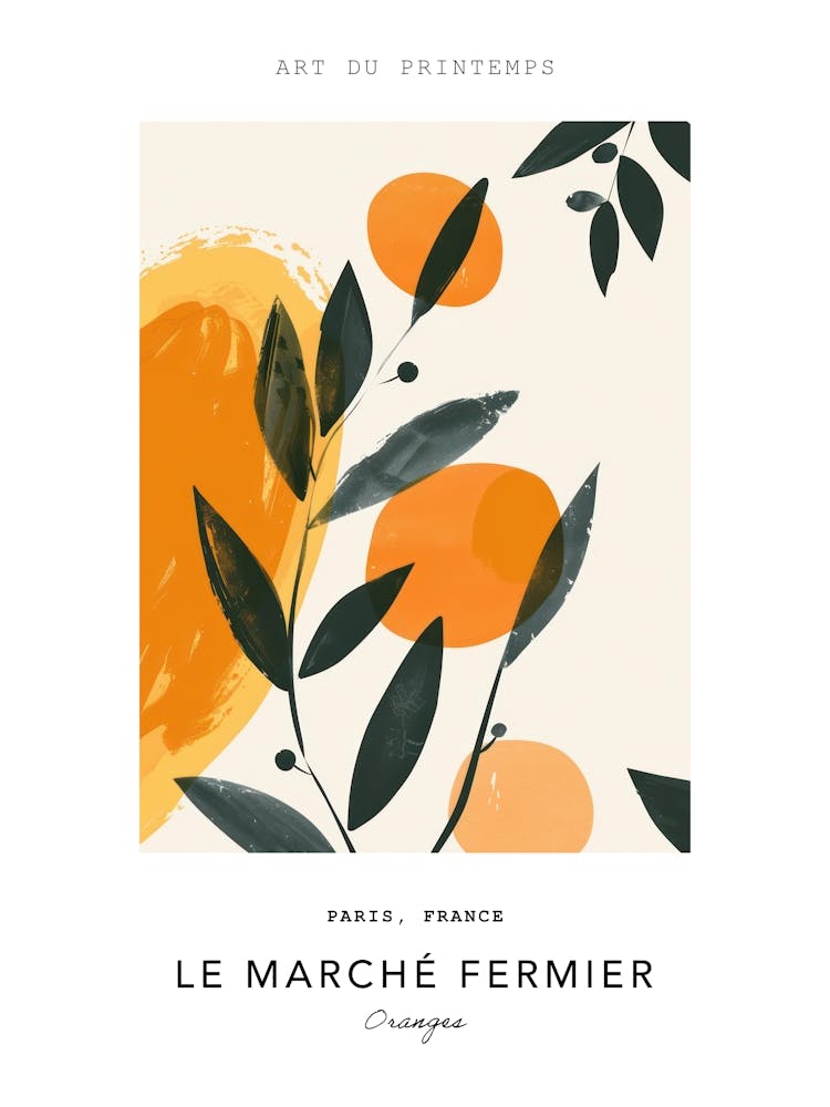 Oranges Le Marche Fermier Poster 2