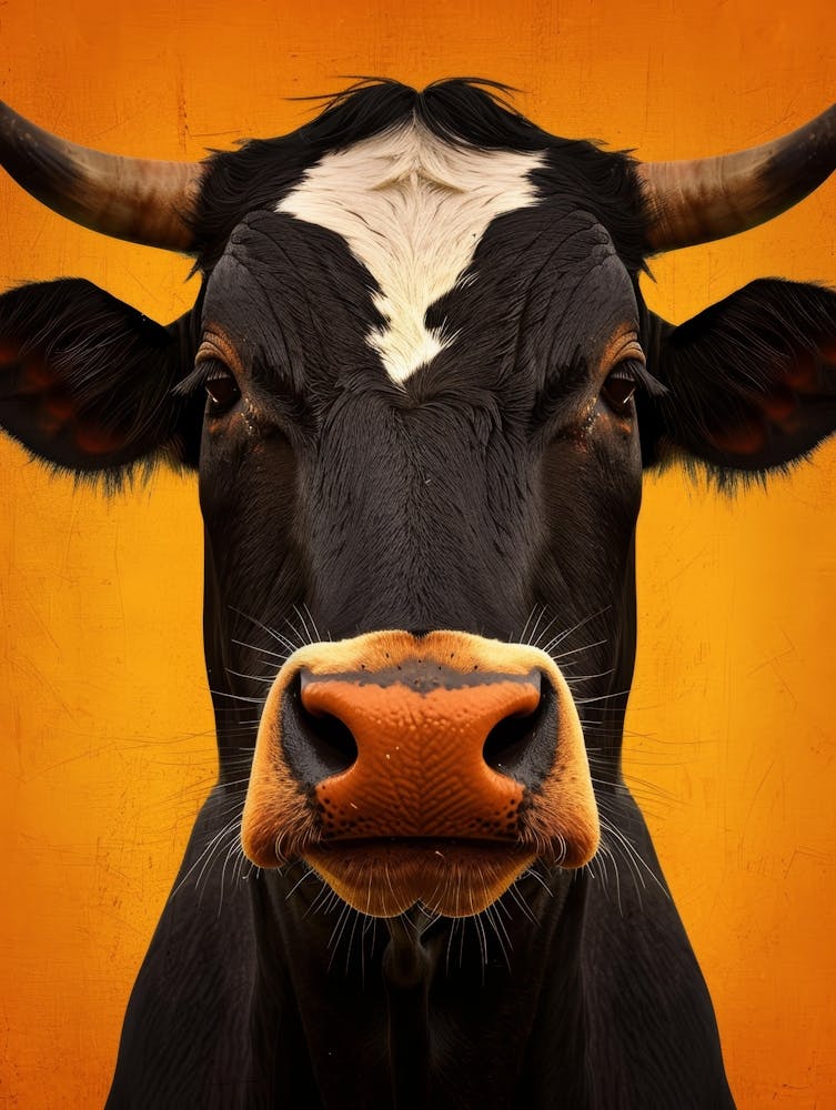 Cow With Horns 1