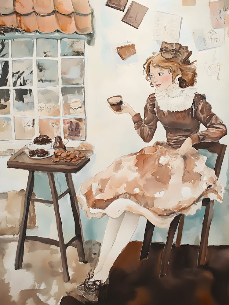 Girl With A Cup Of Coffee