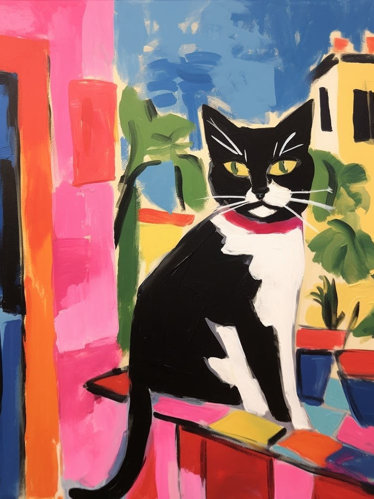 Painting Of A Cat In Malaga Spain 5