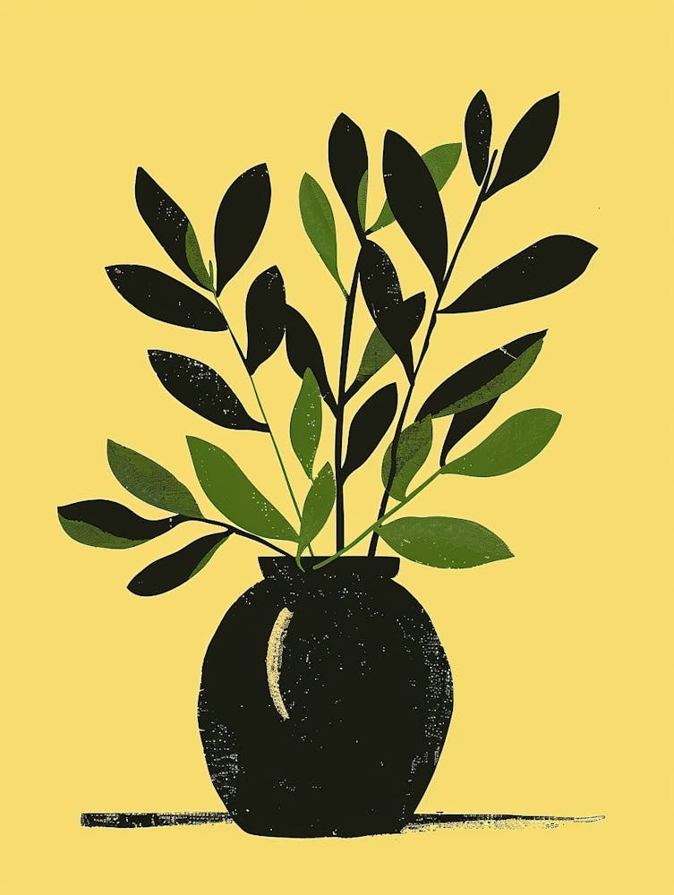 Zz Plant Minimalist Illustration 14
