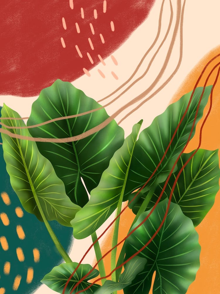 Abstrakter Philodendron Glorium