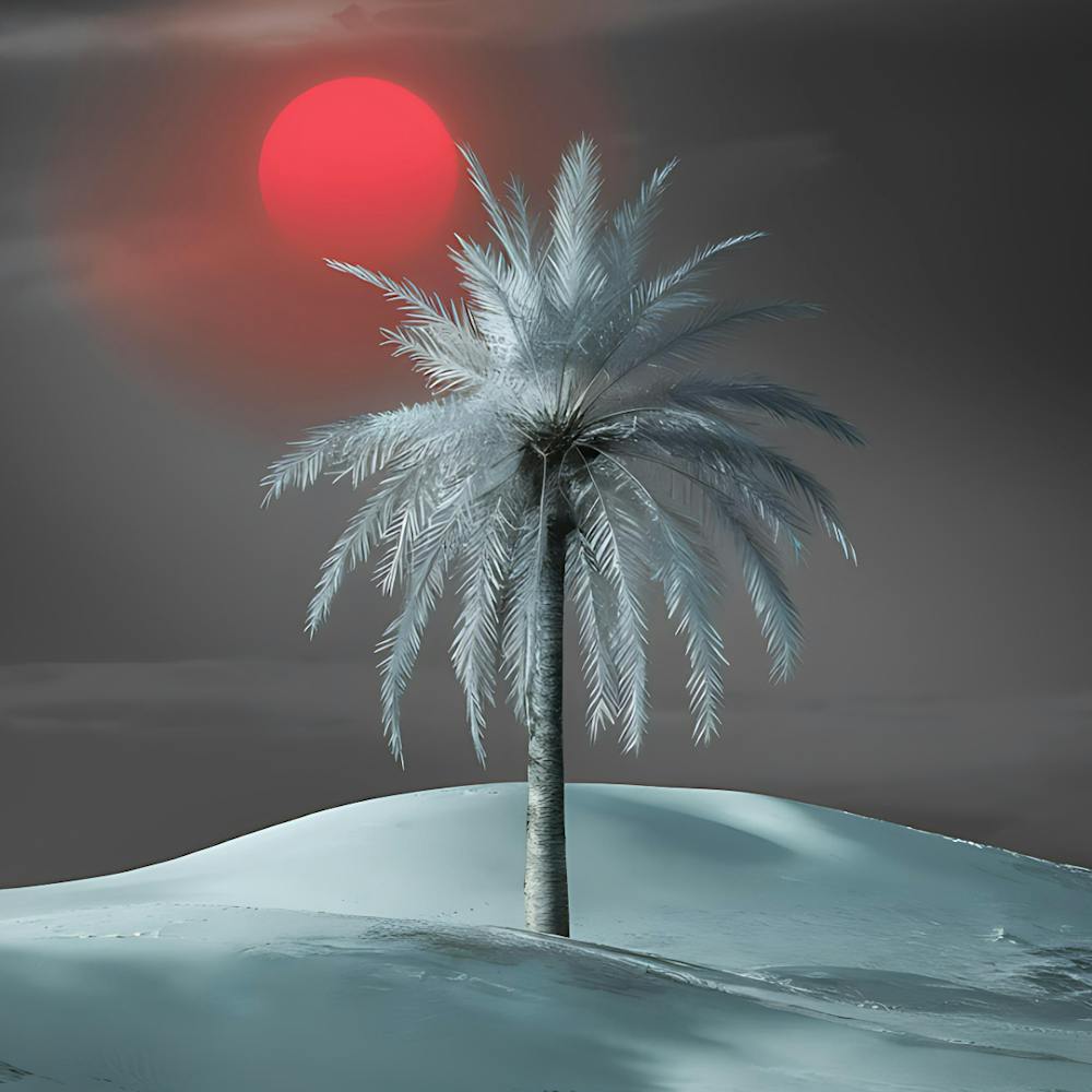Palm Tree In The Snow