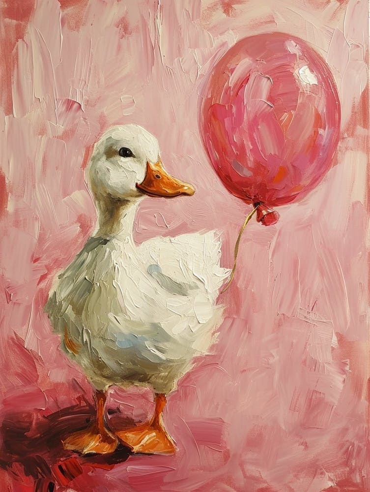 Cute Duck 2 With Balloon