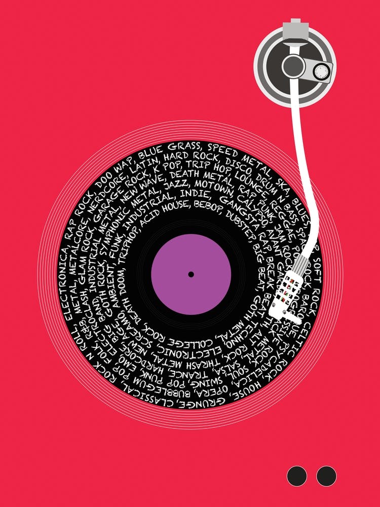 Vinyl Genres (Red)