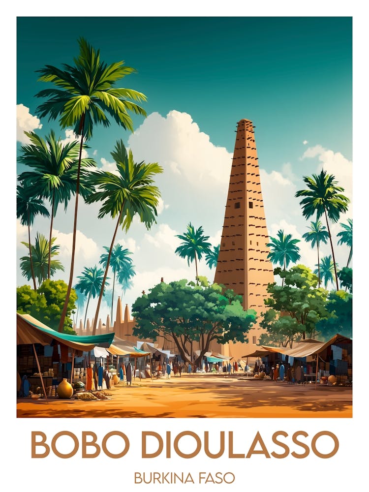 Affiche de voyage Bobo Dioulasso