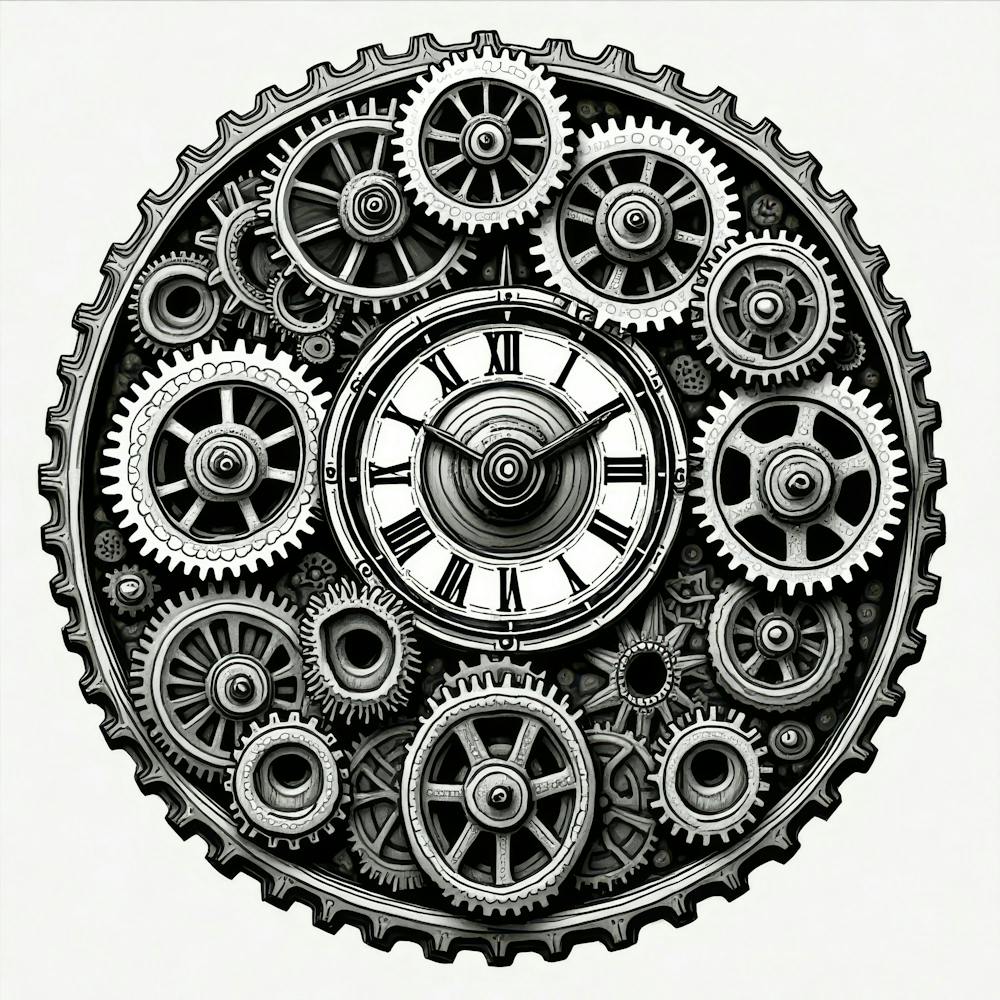 Clock With Gears 1