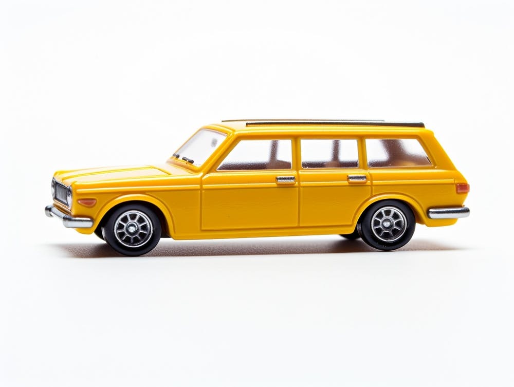 Toy Car 71 Datsun Bluebird 510 Wagon Yellow