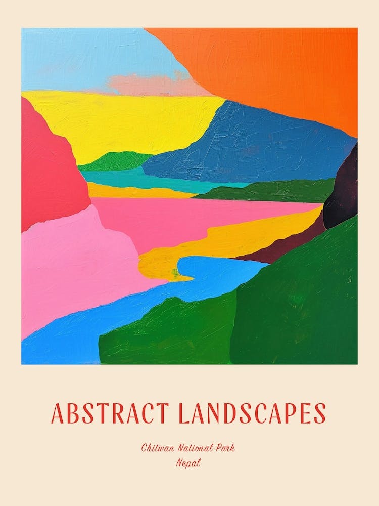 Colourful Abstract Chitwan National Park Nepal 1 Poster