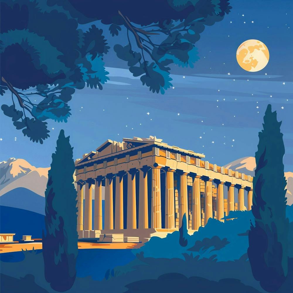 A Temple Of Olympian Zeus In Athens Vektor-Design 1720009328 2