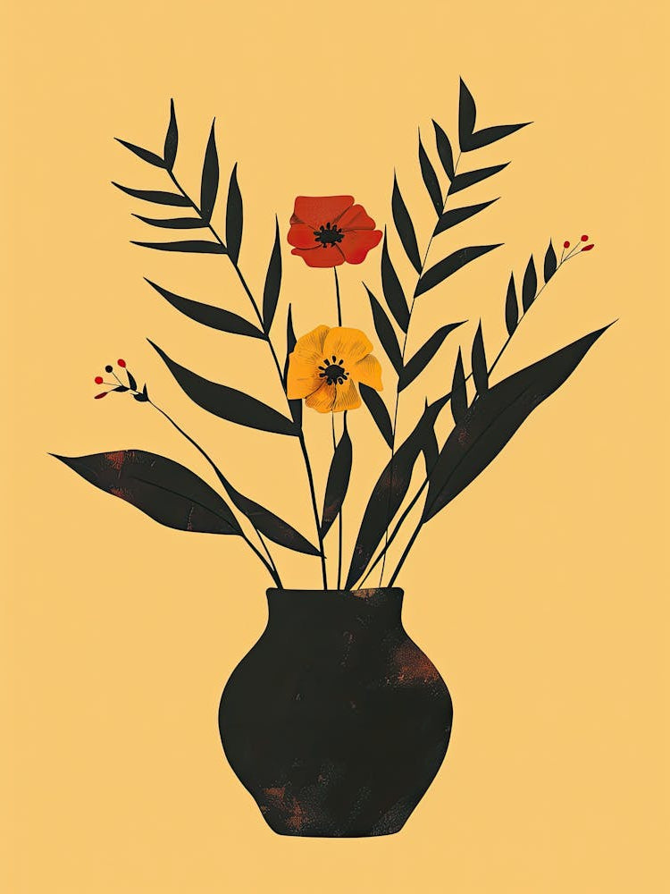 Flowers In A Vase, Minimalism