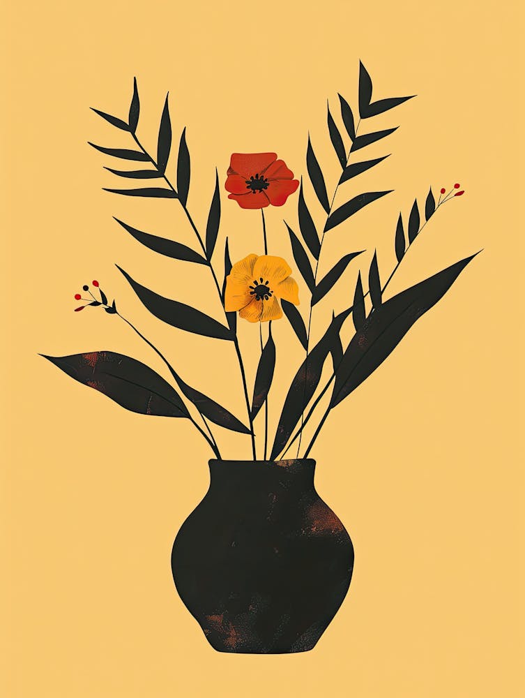 Flowers In A Vase, Minimalism