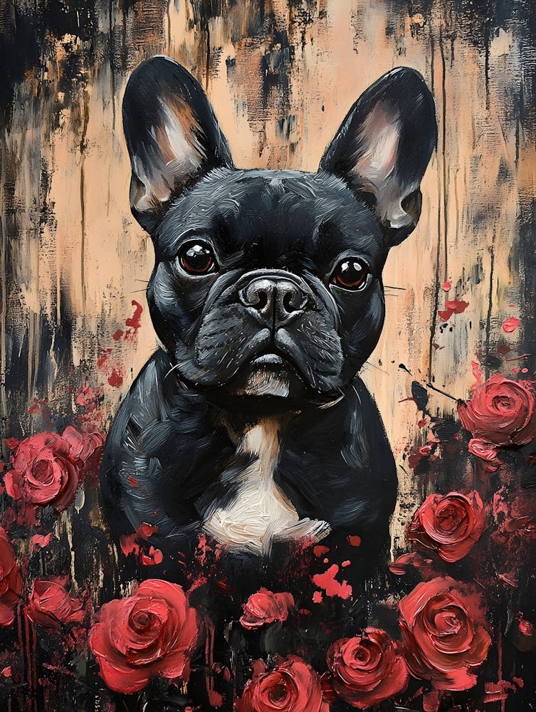 Frenchie And Roses 7