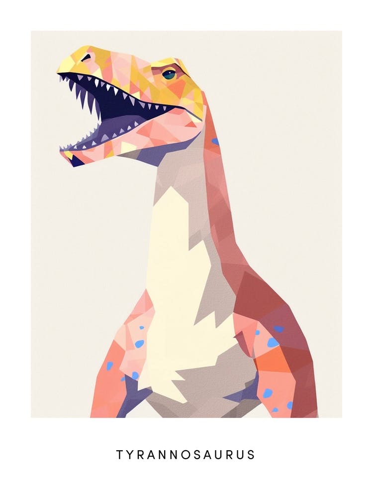 Nursery Dinosaur Art Tyrannosaurus 4 Poster