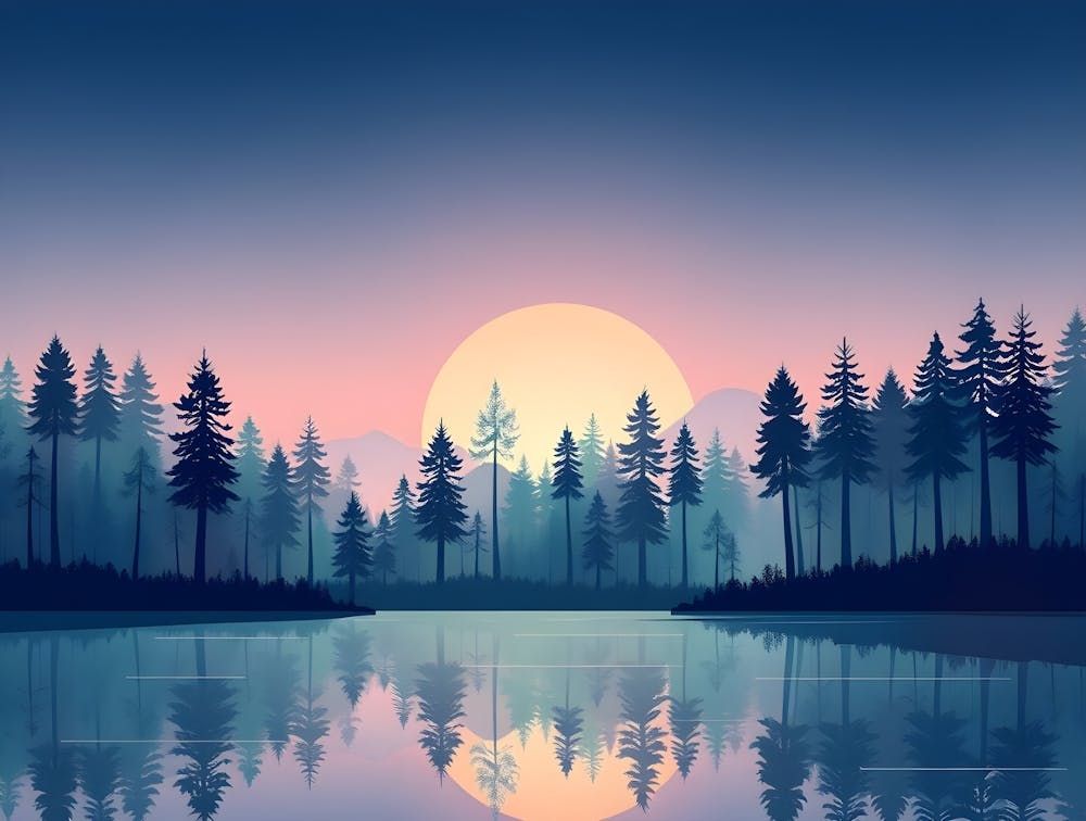 Sunset In The Forest 5