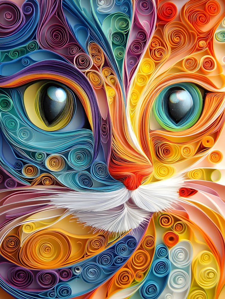 Quilling Cat