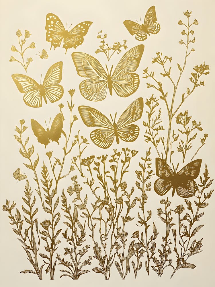 Butterflies And Flowers
