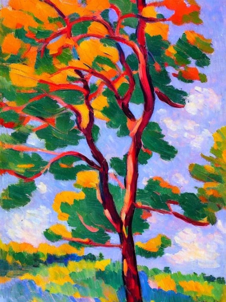 Lodgepole Pine tree Abstract Block Colour