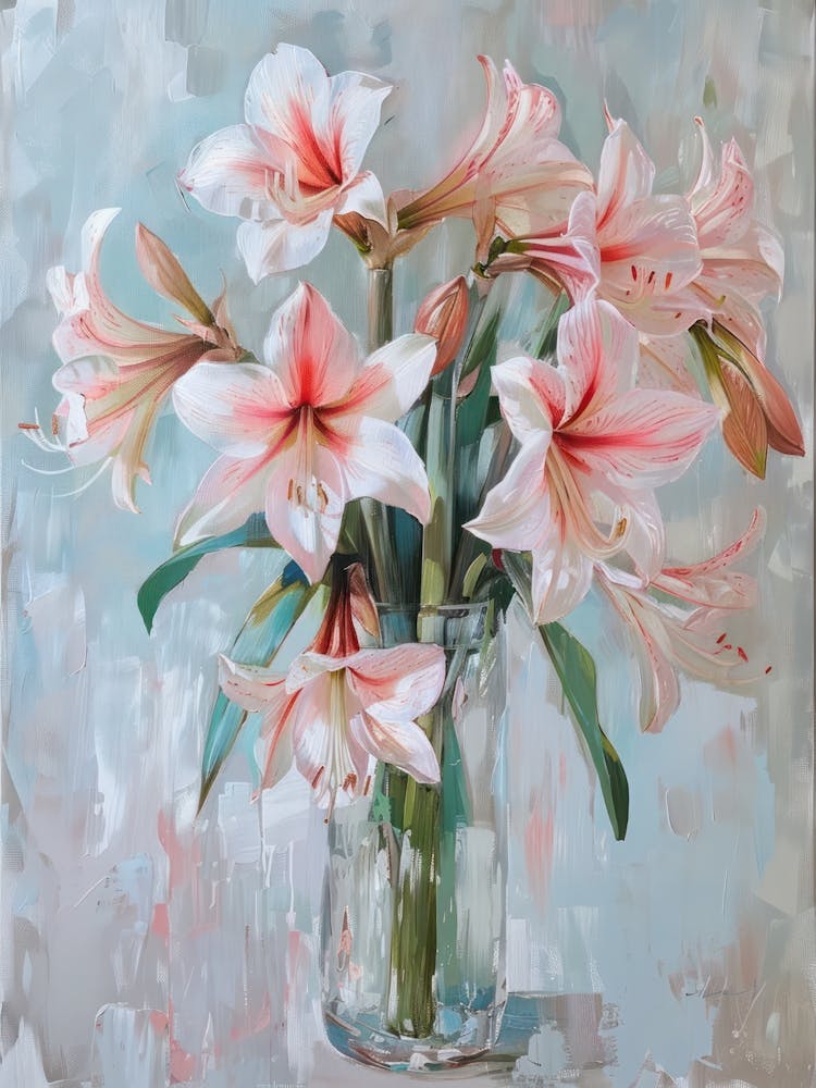 A World Of Flowers Amaryllis 2 Painting
