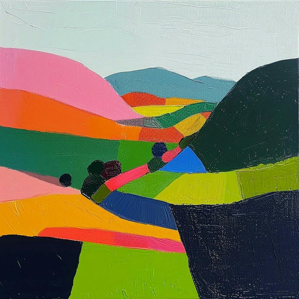 Colourful Abstract The Lake District England 3