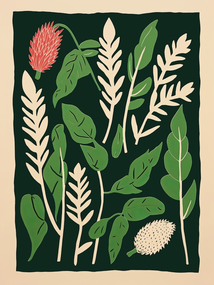 Ferns And Flowers