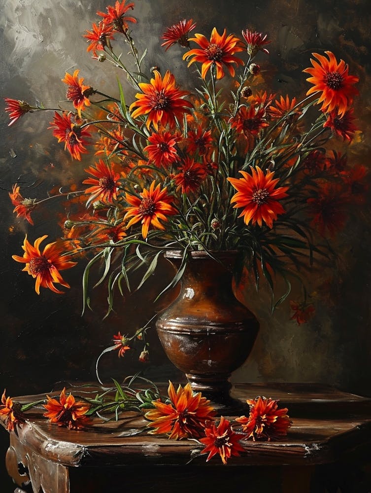 Baroque Floral Still Life Gaillardia 2