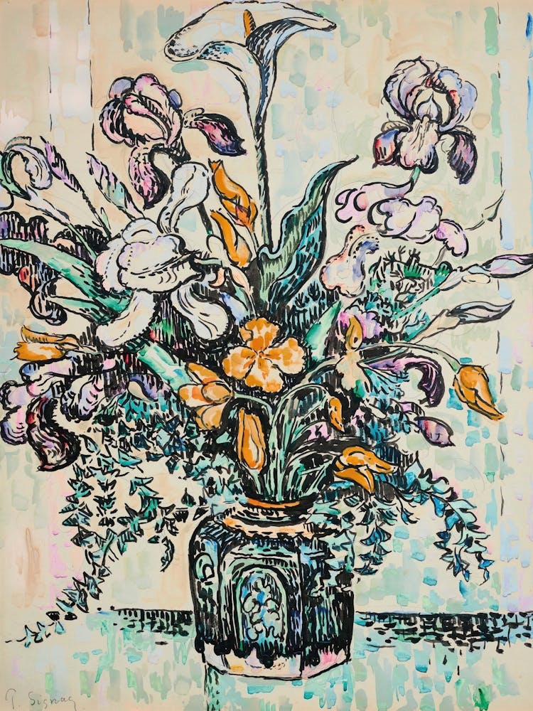 Bouquet Dans Un Vase D André Metthey, Paul Signac