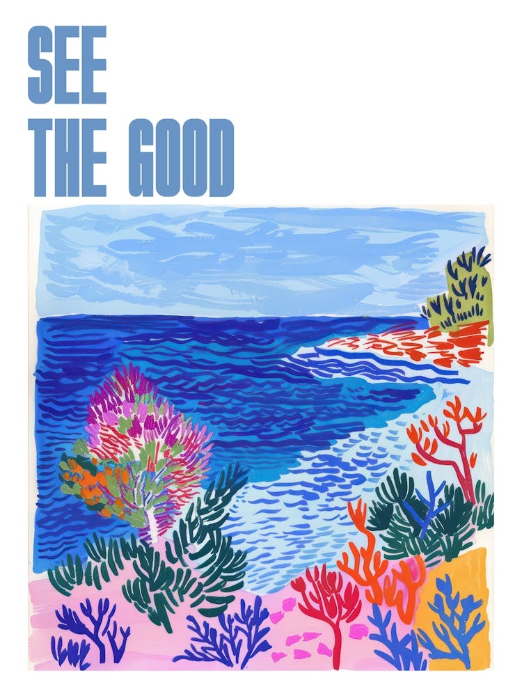 See The Good Poster Seascape Dream Matisse Style 2