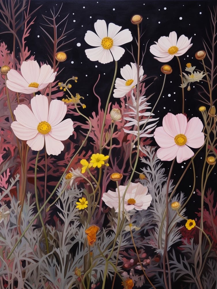 Cosmos 1 Flower Painting