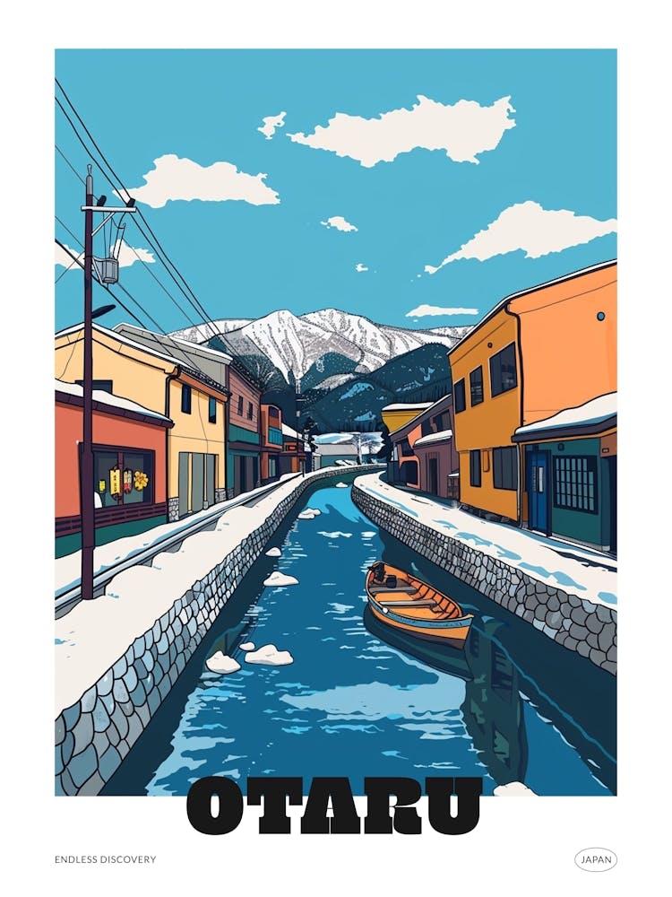 Otaru Japan 3 Colourful Travel Poster