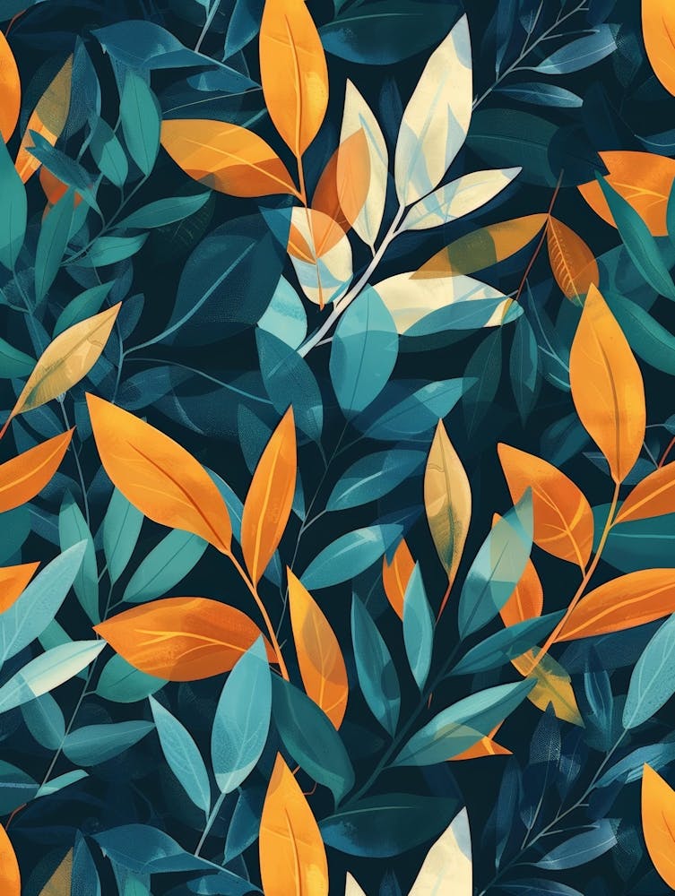Seamless Pattern With Leaves 5