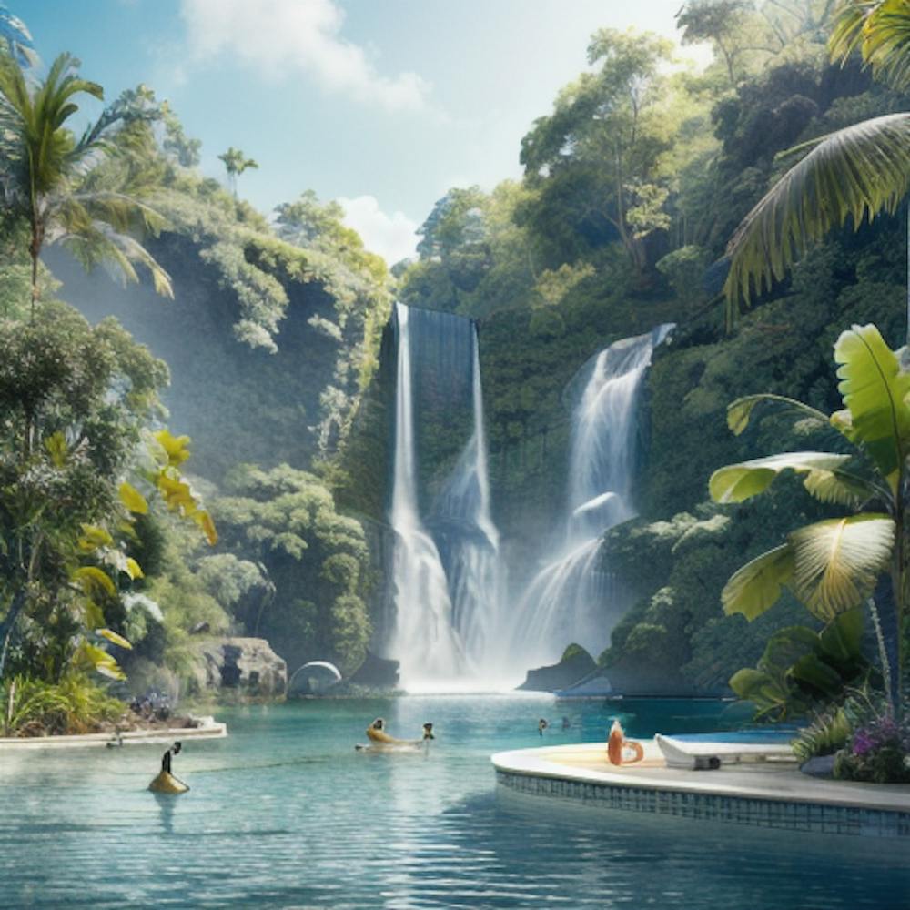 Swimming Pool In The Jungle