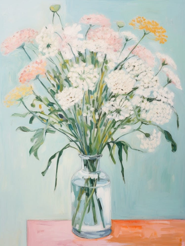 A Vase With Queen Anne S Lace, Flower Bouquet 3