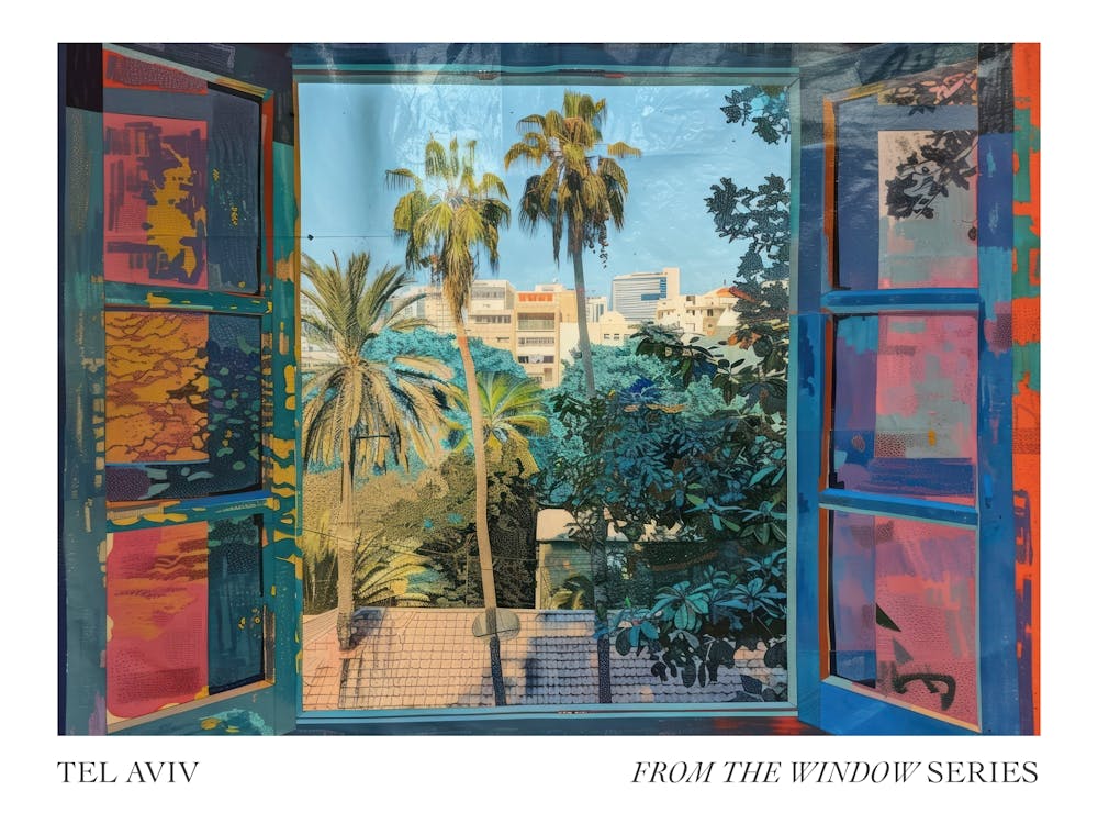 Tel Aviv From The Window Series Poster Painting 4