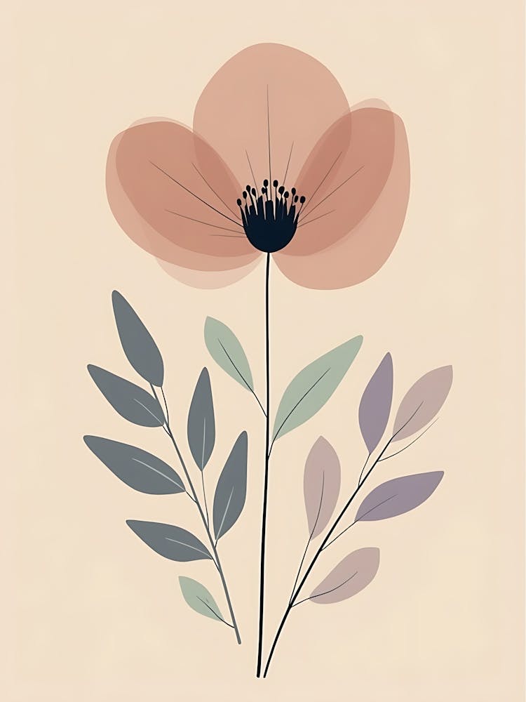 Warm Neutral Botanical Composition