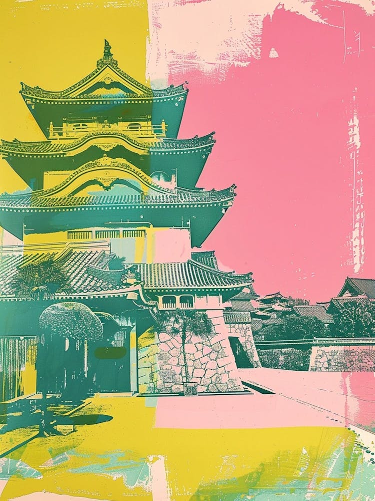 Okinawa Japan Retro Duotone Silkscreen 5