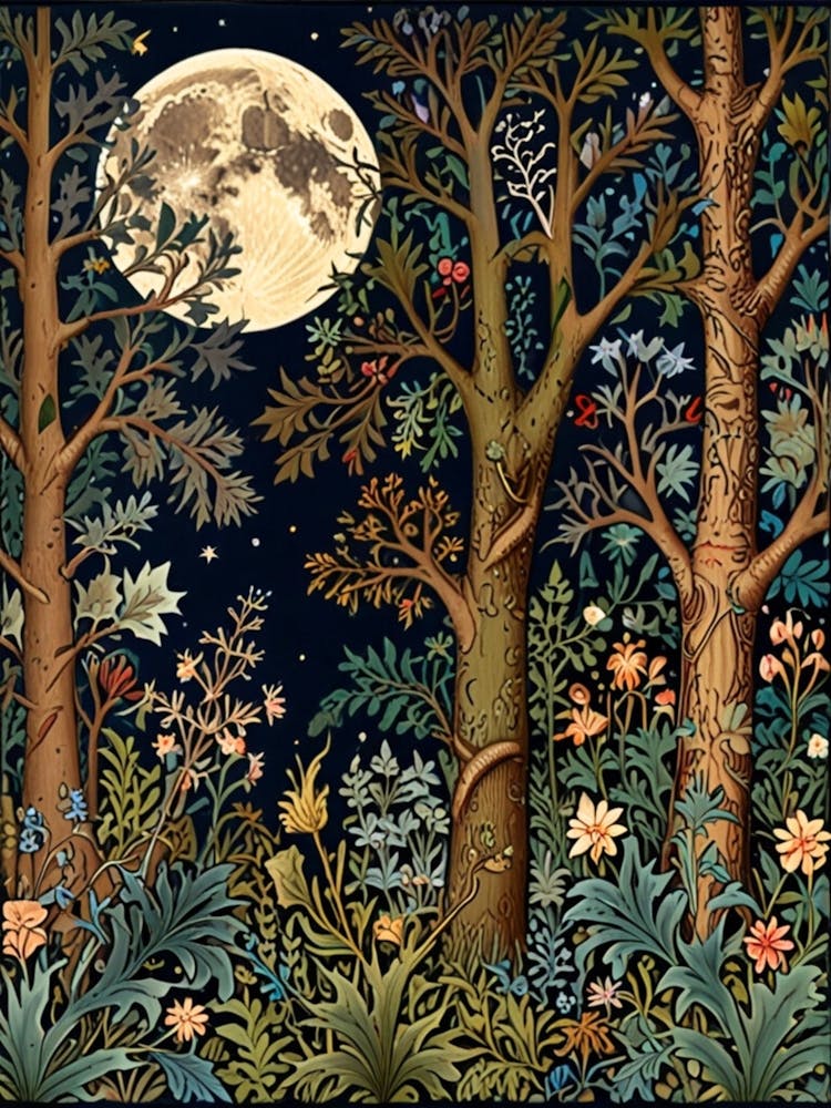 William Morris Moonlight In The Forest 235